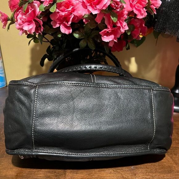 B MAKOWSKI LEATHER BLACK PURSE WITH BRAIDED SHOULDER WITH DUSTBAG - Picture 7 of 10